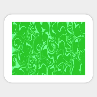 Marble Swirl Texture - Dark and Bright Green Tones Sticker